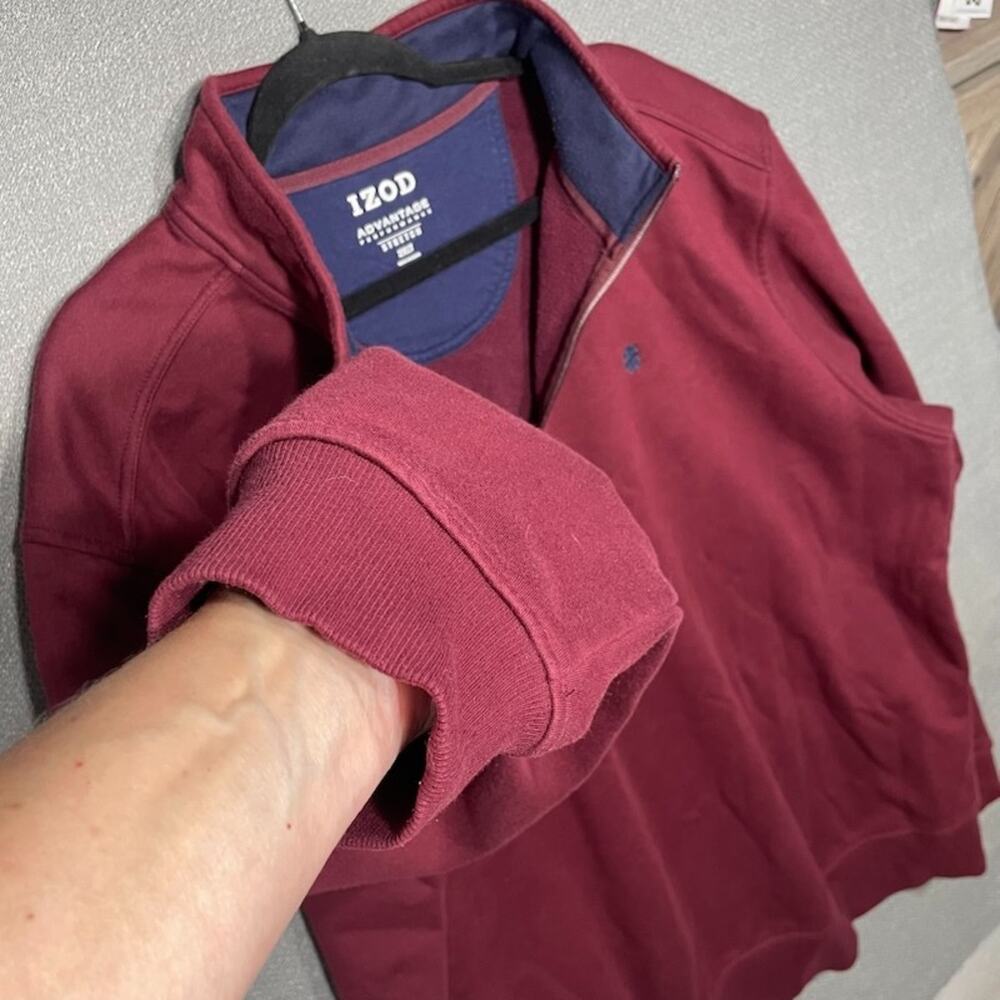 Izod 1/4 Quarter Zip Fleece Mens 2XL Tall Advantage Performance Preppy Golf - Picture 7 of 13